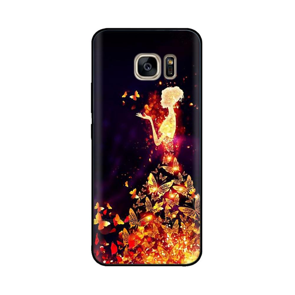 Черный силиконовый чехол для Samsung Galaxy S6 Edge Чехол Мягкая ТПУ крышка для Samsung Galaxy S6 S 6 Edge Чехол Крышка Бампер Coque Para