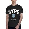 JOISOMI Мужская футболка Департамент полиции Нью-Йорка NYPD Мужская футболка с коротким рукавом и круглым вырезом Модная повседневная легкая футболка для тренировок XL Черная