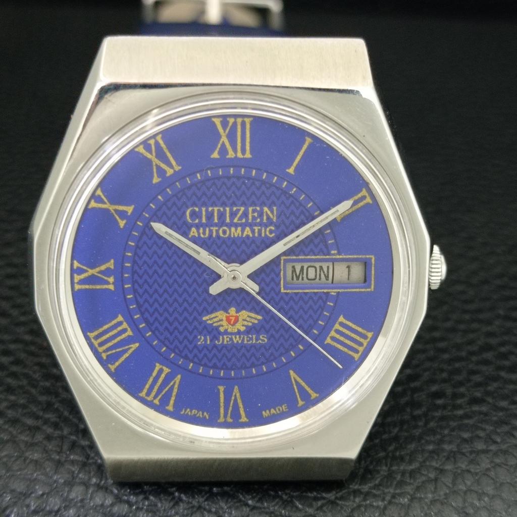 ВИНТАЖНЫЕ АВТОМАТИЧЕСКИЕ ЧАСЫ CITIZEN 8200 ЯПОНИЯ МУЖСКИЕ СИНЕГО ЦВЕТА a708415-1