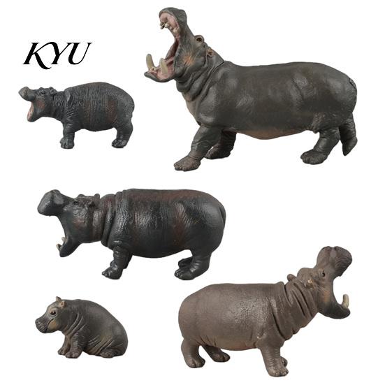 Simulation Hippo Statue Hippopotamus Figurine, Lifelike Sculpture, River Realistic Figurine Horse Model Educational Toy for Desk Decoration