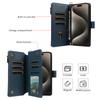 For iPhone 14 Pro Max Leather Case with Card Holder,RFID Blocking Wallet Phone Cover Rhombus Pattern