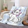 1PC Cute Cartoon Marie Cat Design Blanket, Seasonal Universal, Home Decoration, Throw Blanket, Soft Flannel Throw Blanket, Versatile & Cozy for Bedroo