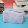 Cute Fur Makeup Bag for Women Zipper Large Solid Color Cosmetic Bag Travel Make Up Toiletry Bag Washing Pouch Plush Pen Pouch