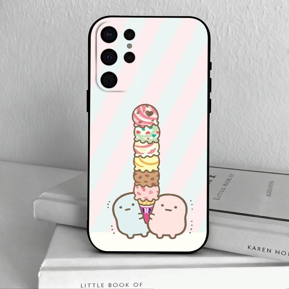 Чехол для телефона S-Sumikko Anime G-Gurashi-I для Samsung S25, S24, S21, S22, S23, S30, Ultra, S20, Plus, Другие Мягкий Черный Чехол
