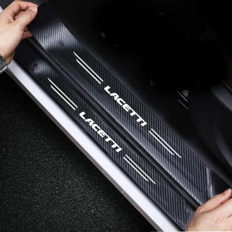 Luminous Car Door Sill Scuff Plate Waterproof Stickers For Chevrolet LACETTI Rear Trunk Bumper Anti-Scratch Protective Decals