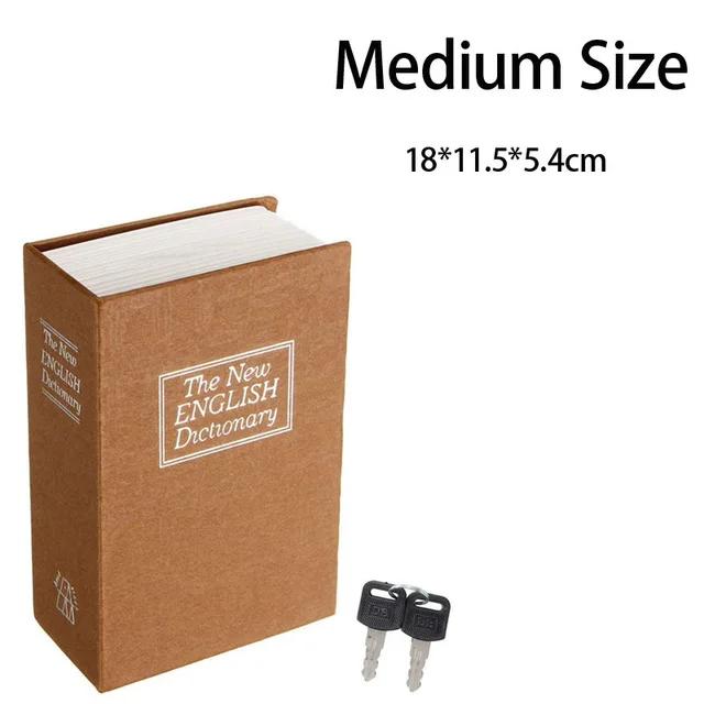 Главная Книжный сейф Ключевой замок Тип Высококачественный секретный книжный скрытый сейф Сейф Металлический стальной имитационный классический книжный ящик для денег Монета-банка