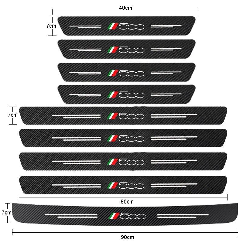 Порог двери автомобиля, наклейки из углеродного волокна для Fiat Abarth 500 Abarth 124 Abarth 595 500x 500l 500c, автоаксессуары