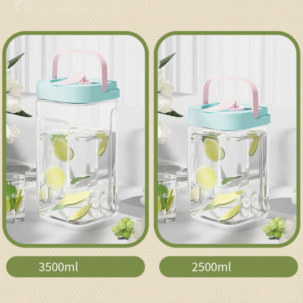 Прочная бутылка для воды 2,5 л/3,5 л с краном, портативная, прозрачная, для холодной воды, большой емкости, для кемпинга на открытом воздухе