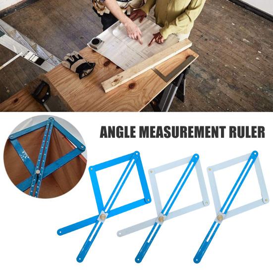 Угловой угломер со шкалами, высокоточный многофункциональный диагональный угольник из алюминиевого сплава, линейка, транспортир, инструменты для измерения углов при деревообработке