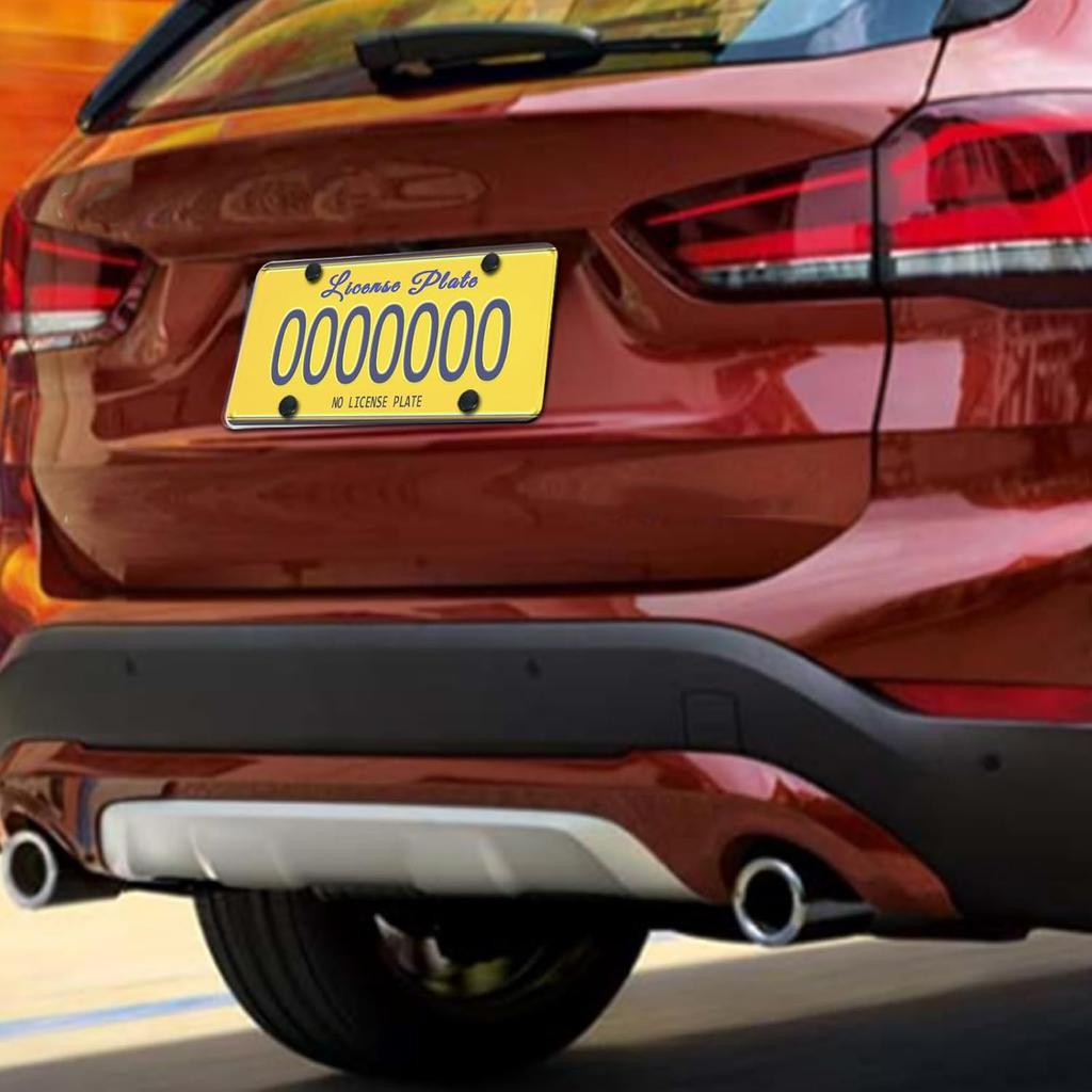 Aootf License Plate Covers- Clear Flat License Plate Protector, Unbreakable Transparent Protective Cover With Screws Caps, 2 Pack For Front Rear