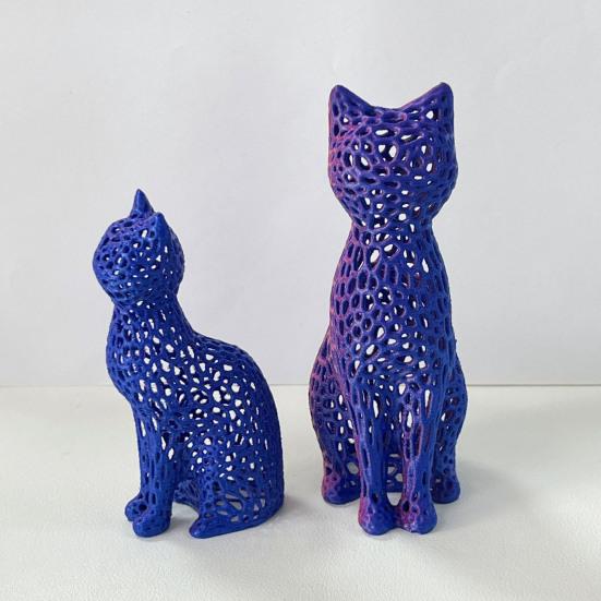 Полая статуэтка кота, коллекционная 3D-печатная фигурка кота, домашний офис, настольный котенок