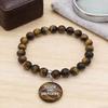 Unisex Natural Tiger Eye Stone Pendant Bracelet Fashion Casual Bracelet