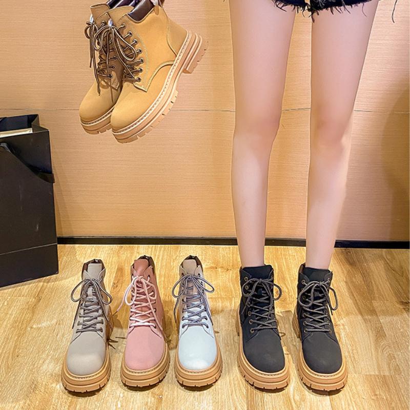 Women Ankle Boots Autumn 2022 Fashion Platform Martin Boots Ladies Casual Walking Shoes Short Boots
