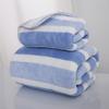 1 шт. Супермягкое полосатое банное полотенце из кораллового флиса, Современное тканое прямоугольное полиэстеровое полотенце, Супервпитывающее и приятное для кожи банное полотенце