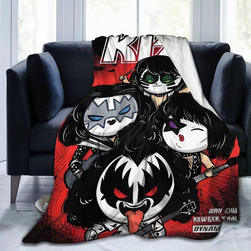 KISS Rock Band 3d одеяло с принтом, фланелевое одеяло, супер мягкое флисовое одеяло, теплое одеяло для спальни, дивана, дивана, подарки