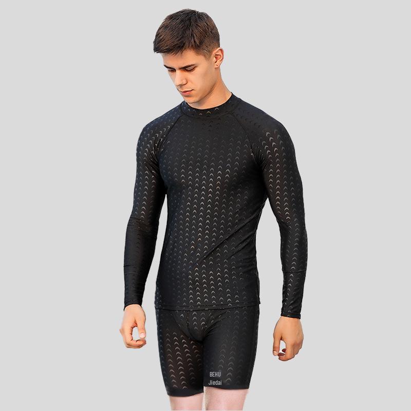 Мужские быстросохнущие водонепроницаемые плавки-шорты - Облегающие пятиточечные пляжные плавки