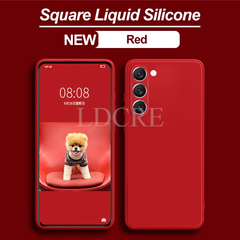 For Samsung Galaxy S24 Case Liquid Silicone Coque Samsung S24 FE S23 FE S22 Plus Ultra S21 S23 Cover TPU Fundas Protective Case