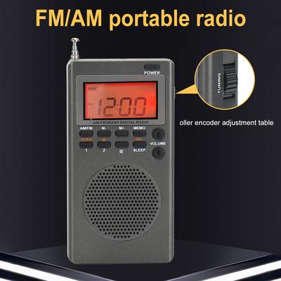 Наружное аварийное радио AM FM Портативное радио Будильник Таймер сна Цифровое радио Отличный прием Работает от батарей для выживания