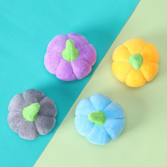 Щенок Скрипучая Игрушка Питомец Форма Тыквы Плюшевые Жевательные Игрушки Собака Интерактивная Снижает Скуку Скрипучая Игрушка для Маленького Щенка