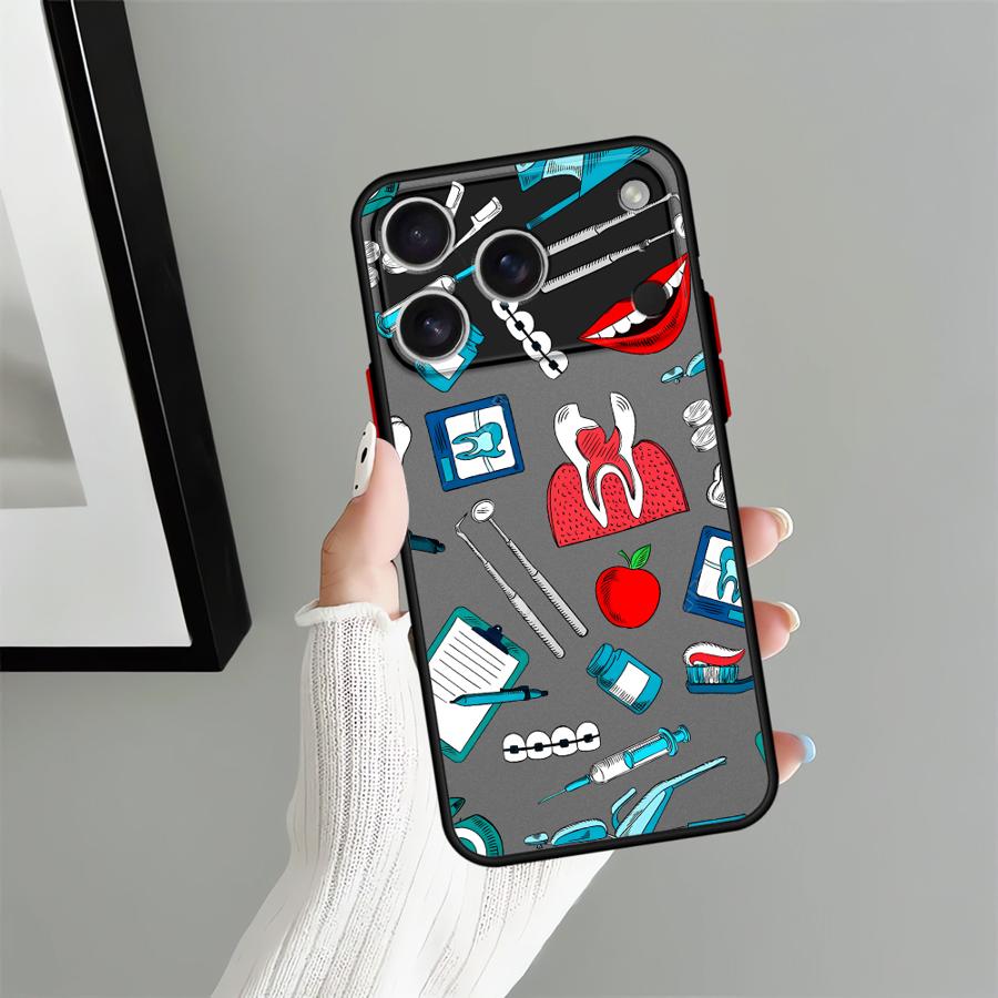 Крутой медицинский кейс для медсестры для iPhone 17 Pro Max 15 Air XS XR 13 Mini 16 Plus 14 11 12 7 8 SE Чехол Задняя крышка телефона