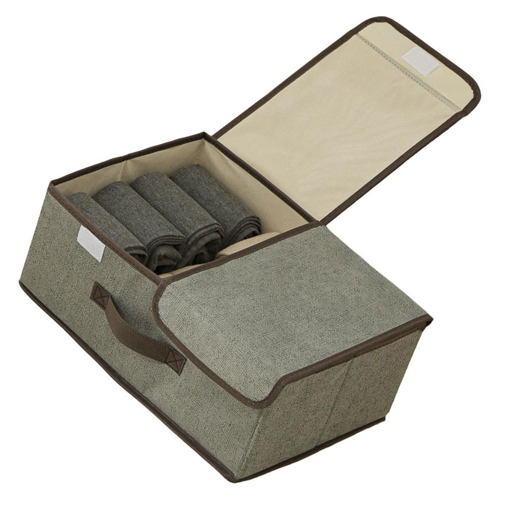 Складной тканевый ящик для хранения с дышащим нетканым дизайном, большая вместимость, многосекционный органайзер для организации одежды дома