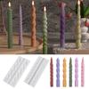 Geometric Spiral Candle Silicone Mold DIY Twisted Rod Wax Rod Silicone Mold Home Decor Tools Geometric Candle Making Supplies