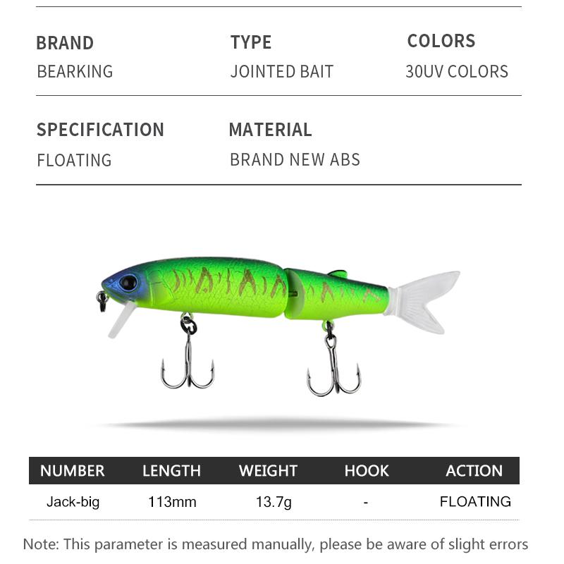 BEARKING Розничные хорошие рыболовные приманки Minnow, профессиональные приманки 11 см, 14 г, качественный профессиональный черный или белый крючок