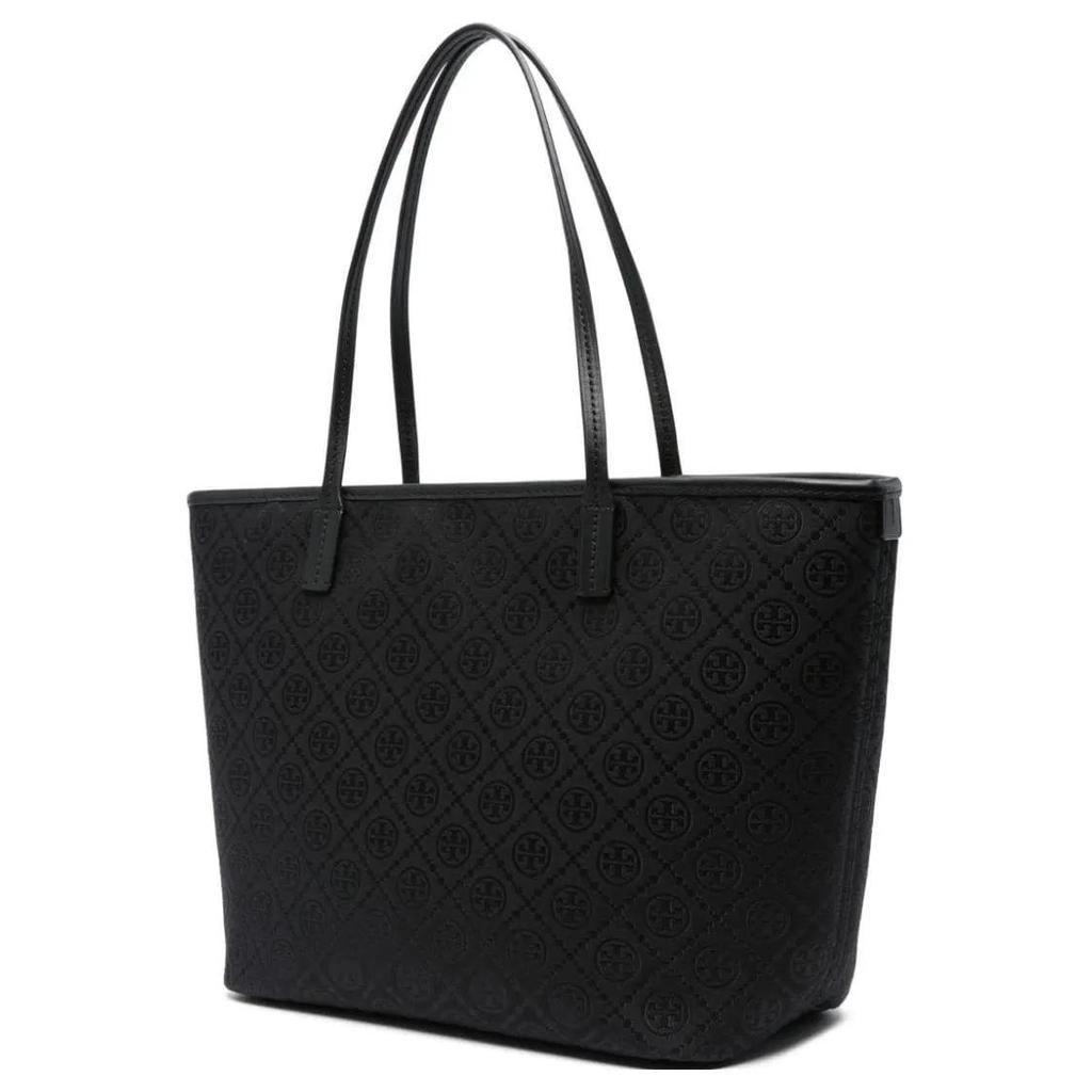 TORY BURCH T Monogram Fabric Cow Leather Tote Bag , Shopping Bag , Handbag , Shoulder Bag Medium Women's (Unisex) Shoulder Bags