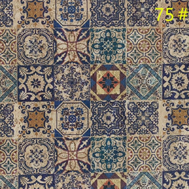 90*135 см 0,5 мм натуральная пробковая синтетическая кожаная ткань с рисунком под дерево, цветочная печать, искусственная ткань для фона, сумочка, обувь, декор своими руками