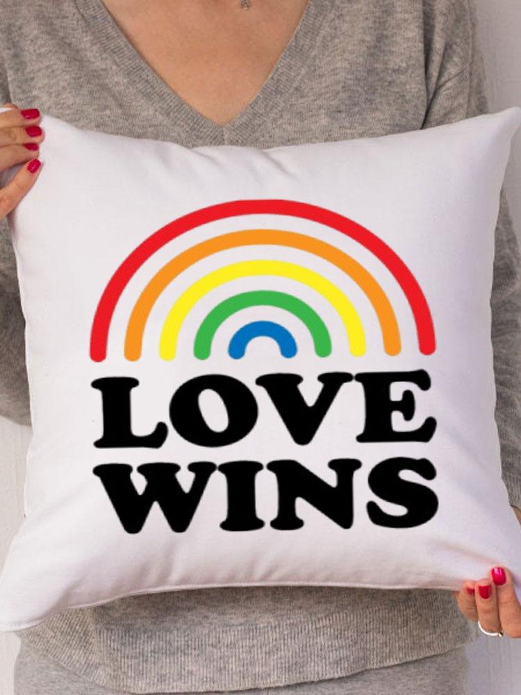 Наволочка Rainbow Love Wins для новой пары, декор для спальни, наволочка Love Tic Tac Toe, подушки для свадебного подарка Love 45*45 см