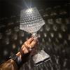 Светодиодная настольная лампа Dimond Crystal в форме бокала для вина, 3/16 цветов, питание от USB, перезаряжаемый, регулируемый ночник для стола, спальни