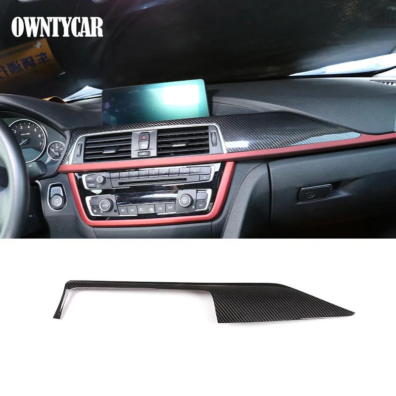 Для BMW 3 4 серии F30 F31 F32 F35 2013-2019 Накладки-наклейки Декоративная отделка Панели переключения передач Консоли Автомобиля из Настоящего Углеродного Волокна