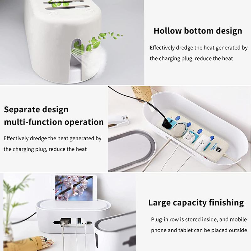 Ящик для хранения кабелей Сетевой фильтр Чехол для проводов Пылезащитный органайзер для розеток зарядного устройства Ящик для хранения сетевых линий Управление проводами зарядного устройства