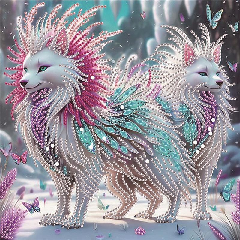 5D Abnormal Diamond Painting Set Kitten DIY Diamond Decorative Painting