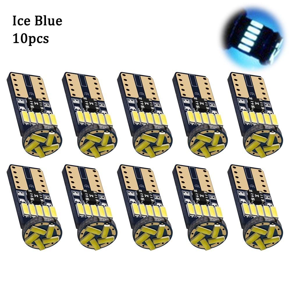 10pcs Super Bright T10 License Plate Light 168 12V Car LEDs Light W5W 194 Side Lights