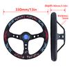 Vertex Universal Steering Wheel Leather Aluminum Alloy Car modified Auto parts Embroidery Custom Racing Game Steering Wheel