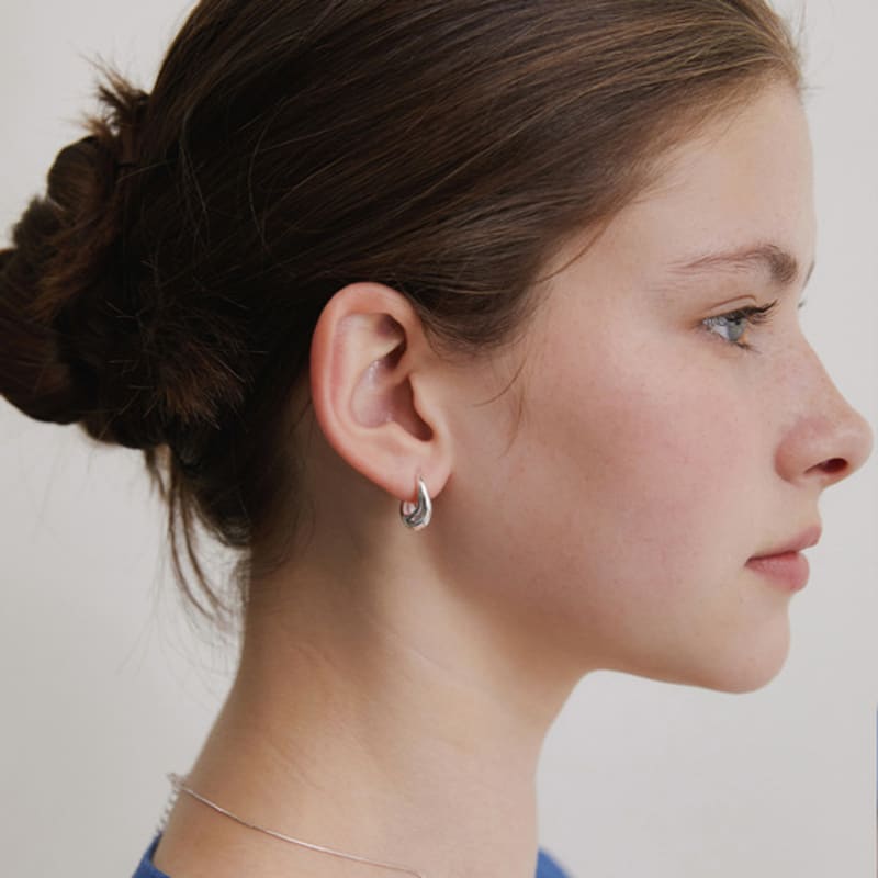 TATIANA Annie Wave Hoop Earrings EC3117