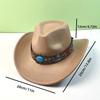 Adjustable Cowgirl Hat Shapeable Wide Brim Western Hat Trendy Cowboy Hat  for Men and Women