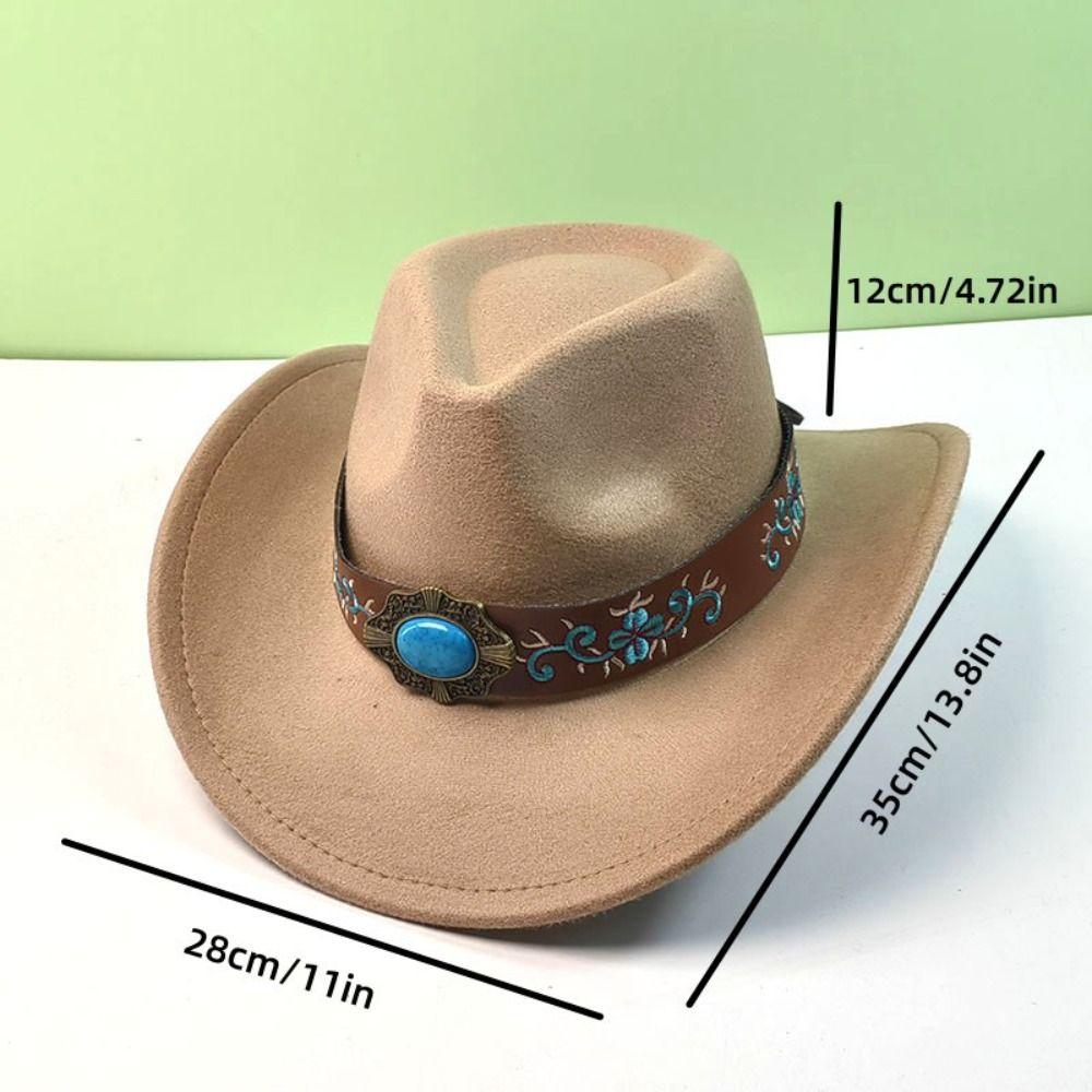 Adjustable Cowgirl Hat Shapeable Wide Brim Western Hat Trendy Cowboy Hat for Men and Women