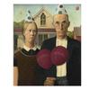 Vintage Portrait Poster American Gothic Art Print Canvas Painting Funny Design Wall Art Abstract Pictures for Gallery Home Decor