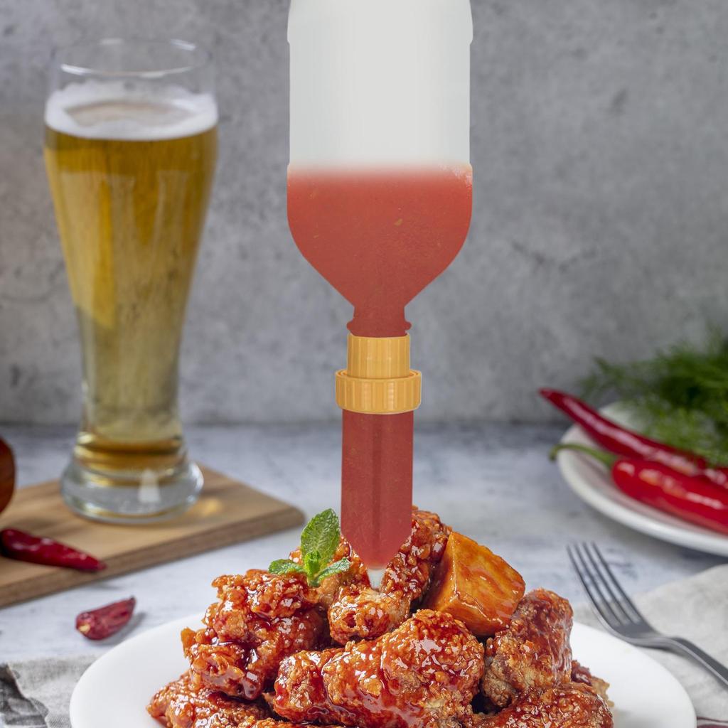 Hanging sauce dispenser 2.5L Large capacity condiment dispenser Leak-proof sauce Squeezy Bottles for kitchen accessories