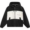 Li Ning Badfive Spliced Letter Zipper Hoodie Loose Jacket Men Jacket Black Off White AJDT049-2