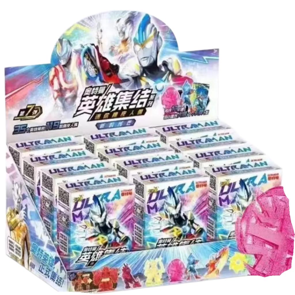 Genuine Ultraman Card Rubber Doll Hero Assembly Series Ultraman Zero Omega Animation Game Collection Peripheral Toy Gift