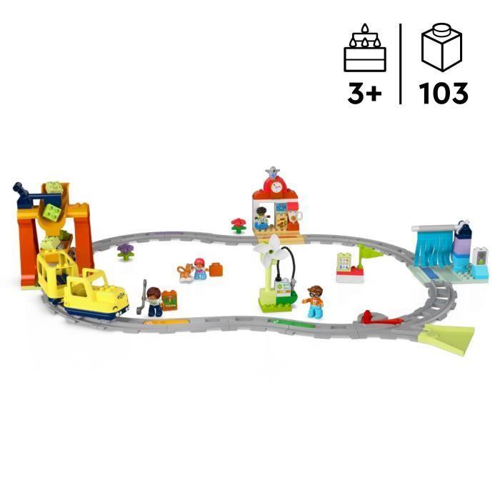LEGO DUPLO Ma ville 10428 Le grand train communautaire interactif - Jouets d’éveil 3 ans