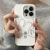 Защитный чехол для телефона с рисунком мультяшного кролика для iPhone 16 Pro Max 15 14 13 12 11 Pro Plus 16E, чехол с милыми животными, ударопрочный