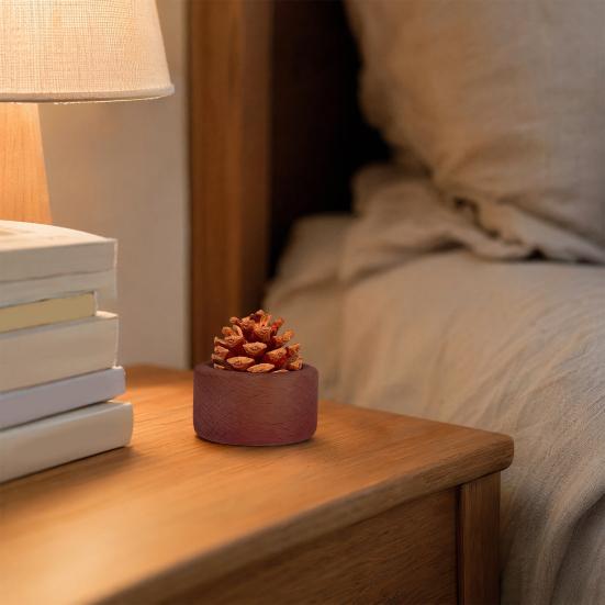 yangyizhi Wood Pinecone Passive Diffuser, Essential Oil Diffuser for Small Spaces, Aromatherapy Home Office Bedroom Car