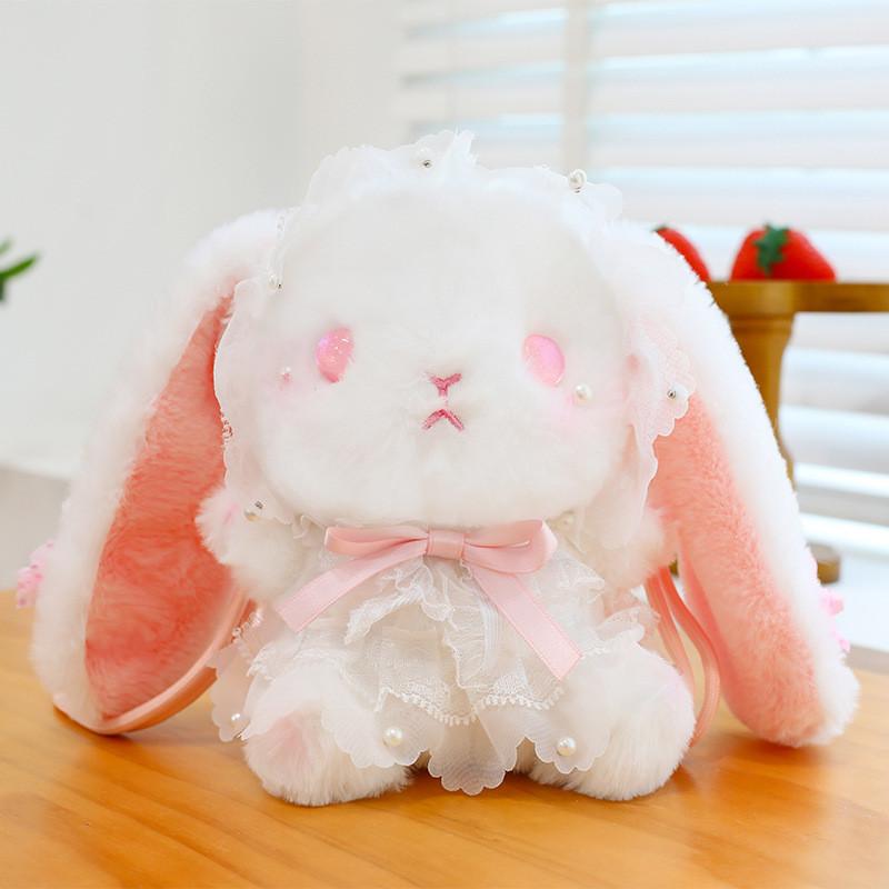 Lolita Plush Rabbit Bunny Crossbody Bag Animal Print Children Outfits Toddler
