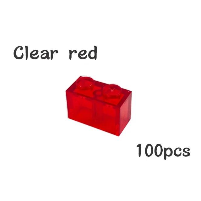 100 шт. DIY 3004 Толстые Строительные Блоки Фигурки из Частиц 1x2 Точки Кирпичик Работает С Образовательной Креативной Конструкцией Leduo Детская Игрушка