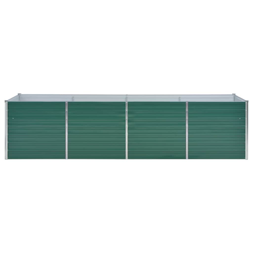 vidaXL Garten-Hochbeet Verzinkter Stahl 320x80x77 cm Grün