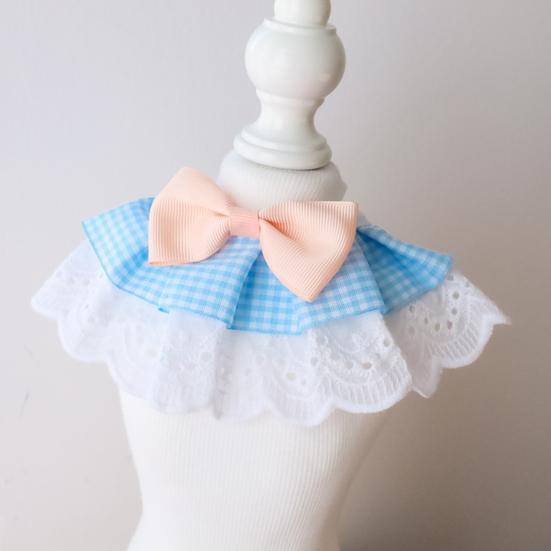 Нагрудник для домашних животных, кружевная отделка, моющийся, приятный для кожи, износостойкий, устойчивый к выцветанию, удобный в носке полиэстер